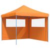 vidaXL Foldable Party Tent Pop-Up with 2 Sidewalls Orange