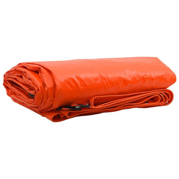 vidaXL Tarpaulin 650g / m² Orange 5 x 7 m Canvas with PVC Coating