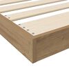 vidaXL Floor Bed Frame Artisan Oak 100 x 200 cm Engineered Wood
