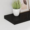 vidaXL Floating Wall Shelf Black 60x23.5x3.8 cm MDF