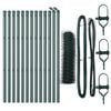 vidaXL Hexagonal Fence Ground Fix 25 x 0.6 m PVC-Coated Steel Green