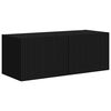 vidaXL TV Cabinet Set 4 pcs Black Engineered Wood