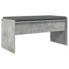 vidaXL Hall Bench with Cushion Concrete Grey 83 x 38 x 40 cm
