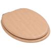 vidaXL WC Toilet Seat with Soft Close Lid MDF Bamboo Design