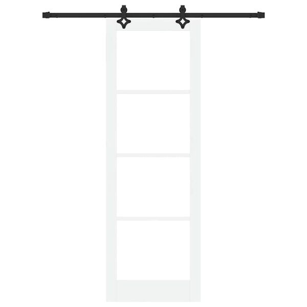 vidaXL Sliding Door ORKDAL White and Black 78 x 232 cm