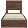 vidaXL Storage Bed with Drawer Brown Oak 75 x 190 cm Engineered Wood