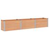vidaXL Garden Raised Bed Brown 300 x 50 x 54 cm alu.