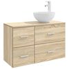vidaXL Bathroom Furniture Set 2 pcs Sonoma Oak Engineered Wood