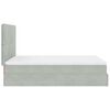 vidaXL Ottoman Bed with Mattresses Light Grey 140x200cm Velvet