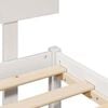 vidaXL Bed Frame with Headboard White 200 x 200 cm Solid Pine Wood