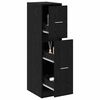 vidaXL Apothecary Cabinet Black oak 30 x 41 x 118 cm Engineered wood