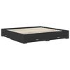vidaXL Bed Frame Black and Silver 200 x 200 cm Engineered Wood