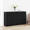 vidaXL Sideboard Black Oak 180 x 30 x 70 cm Engineered Wood