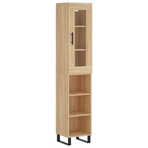 vidaXL Highboard Sonoma Oak 34.5x34x180 cm Engineered Wood
