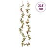 vidaXL Flower Garlands 6 pcs Pink 215 cm