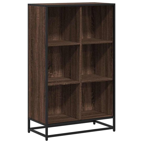 vidaXL Book Cabinet Brown Oak 65.5x33x107.5 cm Engineered Wood