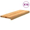 vidaXL Stair Treads 16 pcs Light Brown 70x25x2 cm Solid Wood Oak