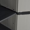 vidaXL Garden Storage Cabinet with 3 Shelves Grey & Black 34x40x168 cm