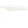 vidaXL Manual Retractable Awning with LED 4x3 m Cream