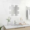 vidaXL Wall Mirror with LED Lights Square Glass