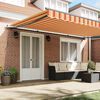 vidaXL Retractable Awning Manual Yellow and Orange 500 x 350 cm