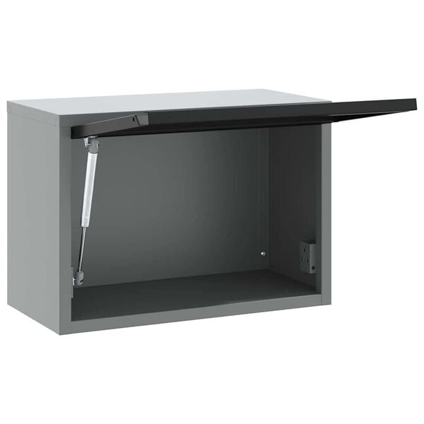 vidaXL Tool Cabinet with Storage Black and Grey 50 x 25 x 35 cm