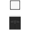 vidaXL Bathroom Furniture Set Black Engineered Wood