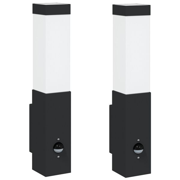 vidaXL Outdoor Wall Light 2 pcs Black 10.5 x 6 x 33 cm