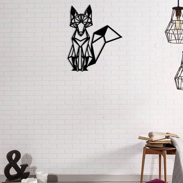 Homemania Wall Decoration Fox 33x40 cm Steel Black