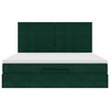 vidaXL Ottoman Bed with Mattresses Dark Green 180x200cm Velvet
