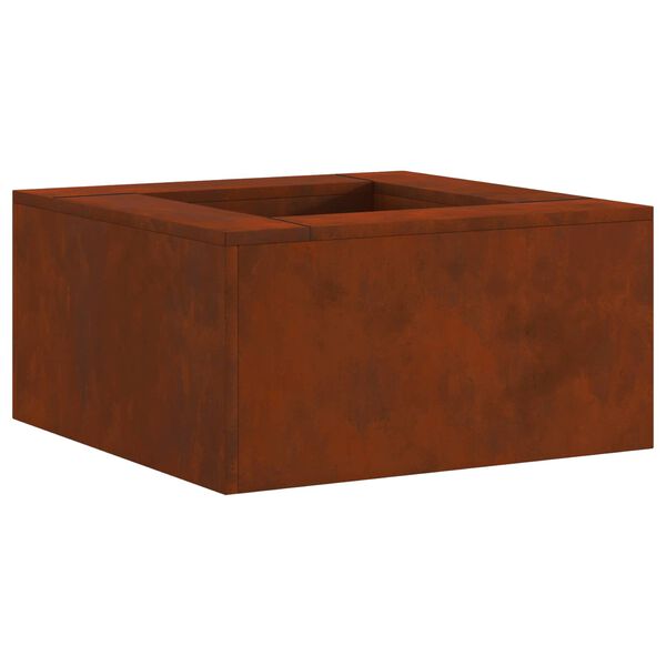 vidaXL Fire Pit Brown 60 x 60 x 30 cm Weathering Steel