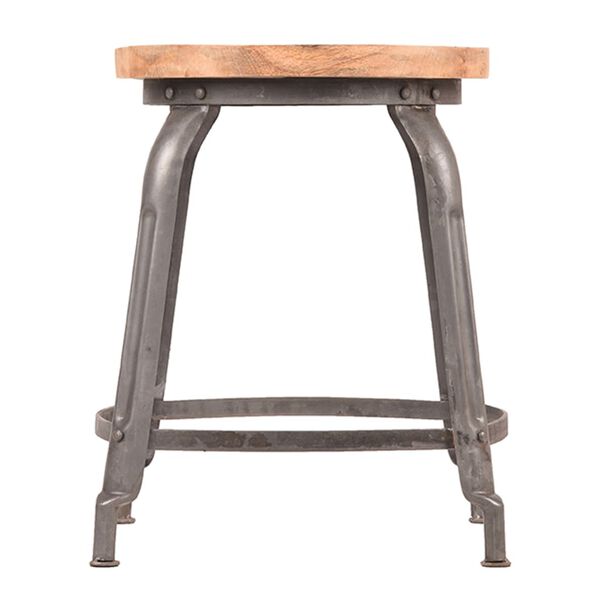 LABEL51 Stool Delhi 37x37x47 cm Grey