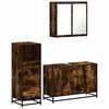 vidaXL 3 Piece Bathroom Furniture Set Smoked Oak Engineered Wood