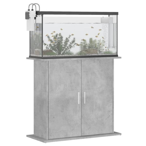 vidaXL Aquarium Stand Concrete Grey 81x36x73 cm Engineered Wood