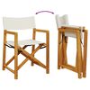 vidaXL Folding Director Chairs 2 pcs Cream White Fabric