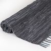 vidaXL Hand-woven Chindi Rug Leather 190x280 cm Grey