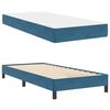 vidaXL Box Spring Bed with Mattress Dark Blue 80 x 220 cm Fabric
