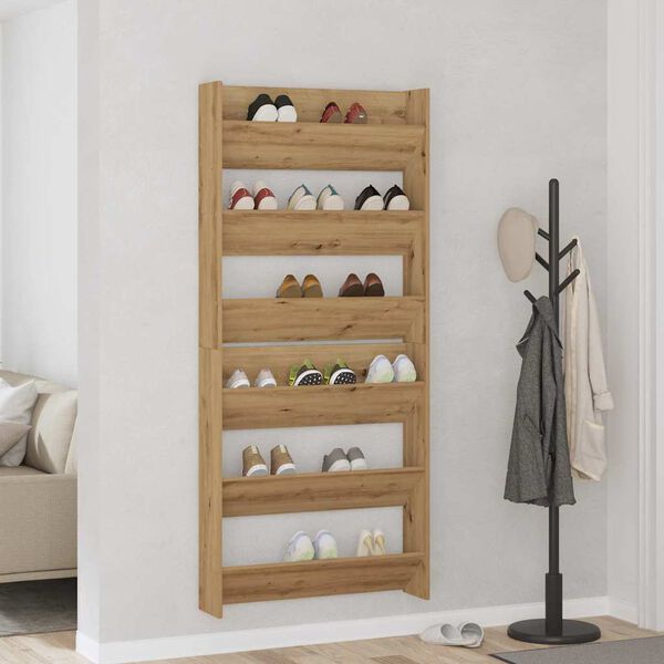 vidaXL Shoe Cabinet 2 pcs Artisan Oak 85 x 18 x 90 cm Engineered Wood