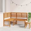 vidaXL Garden Corner Bench 140 cm Solid Acacia Wood