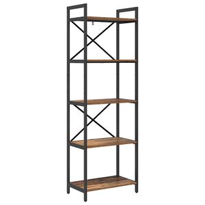 vidaXL Bookshelf 5-Tier 56 x 34 x 171 cm Engineered Wood Old Wood