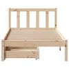 vidaXL Bed Frame without Mattress 100x200 cm Solid Wood Pine