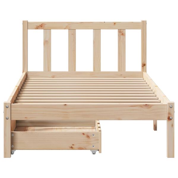 vidaXL Bed Frame without Mattress 100x200 cm Solid Wood Pine