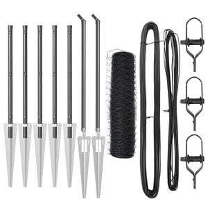 vidaXL Welded Wire Fence with Spikes 10 x 0.5 m (W x H)