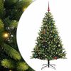 vidaXL Artificial Hinged Christmas Tree 150 LEDs Green 150 cm
