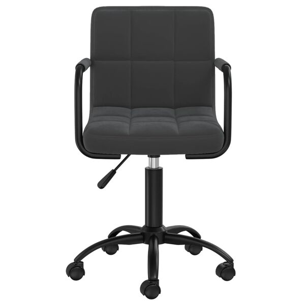 vidaXL Swivel Office Chair Black Velvet