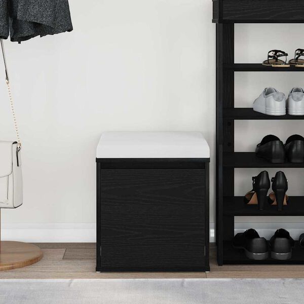 vidaXL Chest of Drawers Black Oak 40.5 x 40 x 40 cm Engineered Wood