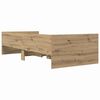 vidaXL Bed Frame with Drawer Artisan Oak 100 x 200 cm Solid Pine Wood