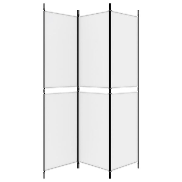 vidaXL 3-Panel Room Divider White 150x200 cm Fabric