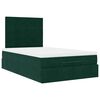vidaXL Ottoman Bed with Mattresses Dark Green 120x200cm Velvet