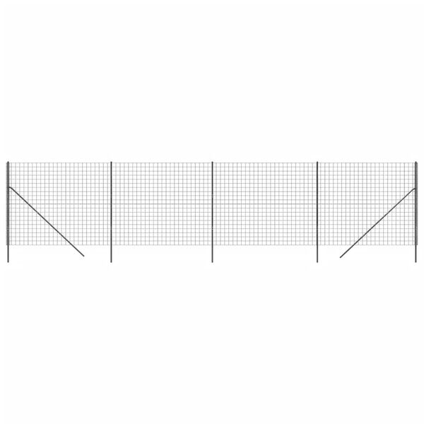 vidaXL Wire Mesh Fence Anthracite 1.6x10 m Galvanised Steel